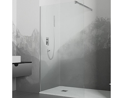 Душевая перегородка RGW Walk In WA-001 100 351000110-11 профиль Хром стекло прозрачное