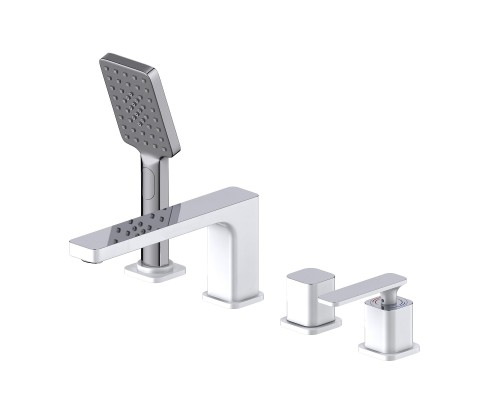 Смеситель для ванны с душем врезной Timo Torne 4330/00-16Y хром-белый