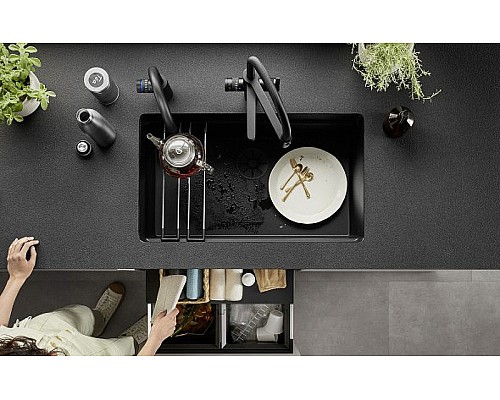 Кухонная мойка Blanco Etagon 700-U Silgranit 525168 Темная скала