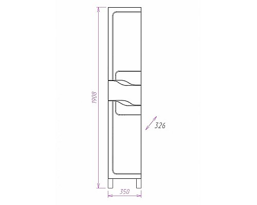 Шкаф пенал Onika Веронэлла 35.11 403563 Белый
