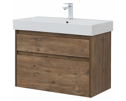 Тумба под раковину Aquanet Nova Lite 85 249954 подвесная Дуб рустикальный