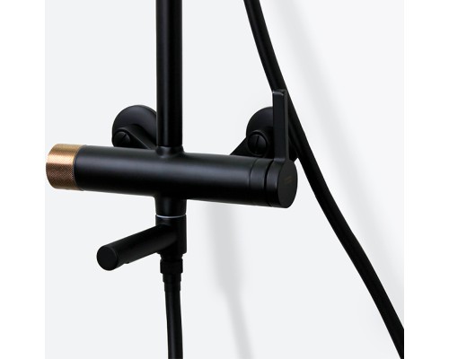 Душевая система Bronze de Luxe Avantgarde 2039RGB Черная Розовое золото