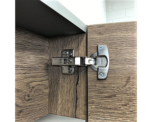 Зеркальный шкаф Comforty Никосия 70 00-00008851 Дуб темный