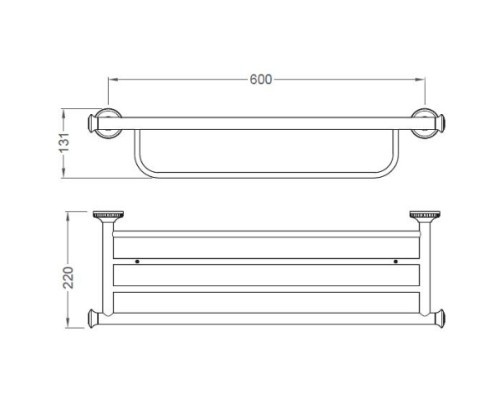 Полка для полотенец Schein Superior 7066042 Хром