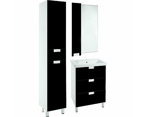 Тумба под раковину Bellezza Пегас 50 4630406140046 Черная Белая