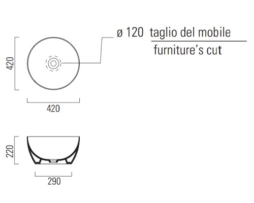 Раковина-чаша GSI Pura 42 885211 Белая