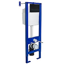 Инсталляция Berges Atom 410 040340 для унитаза с Черной клавишей смыва