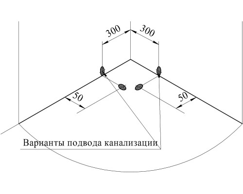 Акриловый поддон для душа Radomir 110x110x16 1-11-0-0-0-005 Белый