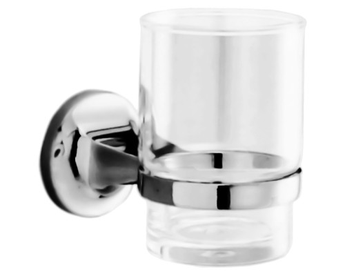 Стакан Nofer Hotel 16410.B хром, глянцевый/прозрачное стекло