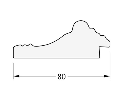 Зеркало Evoform Exclusive 155х65 BY 1284 с фацетом в багетной раме - Сусальное золото 80 мм