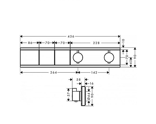 Смеситель для душа Hansgrohe RainSelect черный матовый 15380340