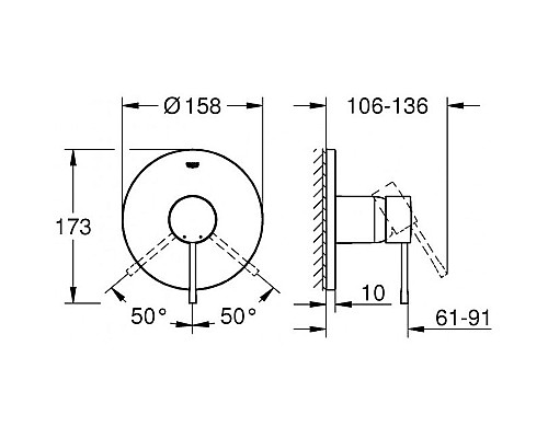Смеситель для душа Grohe Essence 24057001 Хром