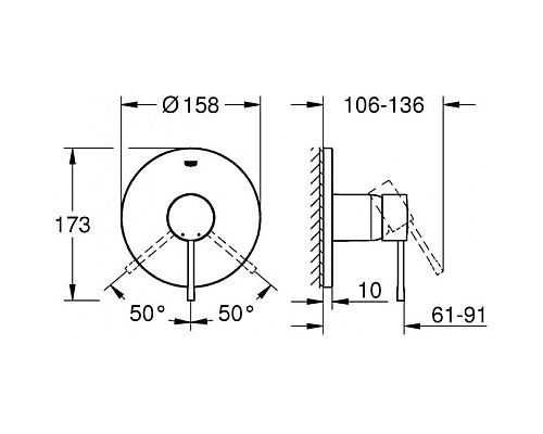 Смеситель для душа Grohe Essence 24057001 Хром