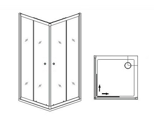 Душевой уголок Dolphin TN-206-J 90х90 28912699-11