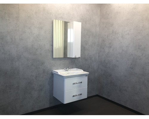 Зеркальный шкаф Comforty Неаполь 65 00004148728 Белый глянец