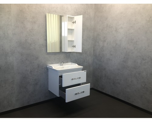 Зеркальный шкаф Comforty Неаполь 65 00004148728 Белый глянец