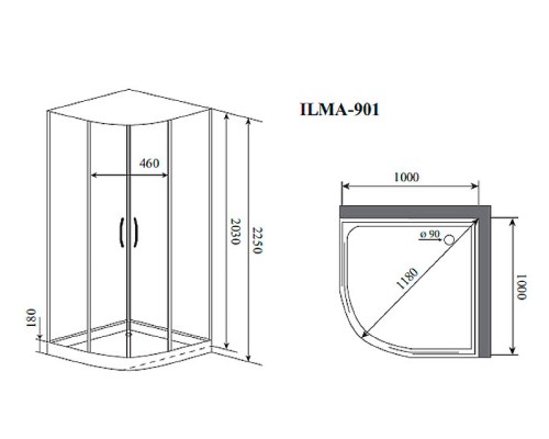 Душевая кабина Timo Premium 100x100 без гидромассажа