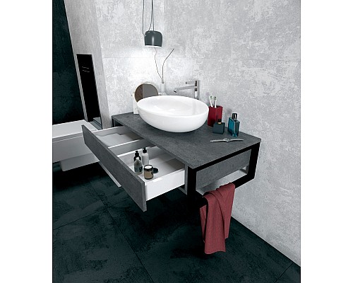 Тумба под раковину 1MarKa Grunge Loft 80П У85848 подвесная Бетон темно-серый