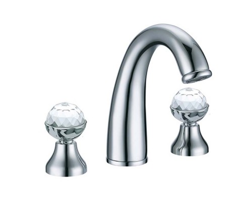 Смеситель для раковины на 3 отверстия Boheme Brillante Presente 357 хром