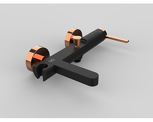 Смеситель для ванны GPD Gildo MBB165-S-R Черный Розовое золото