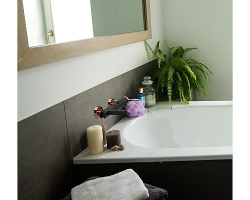 Смеситель для ванны GPD Gildo MBB165-S-R Черный Розовое золото