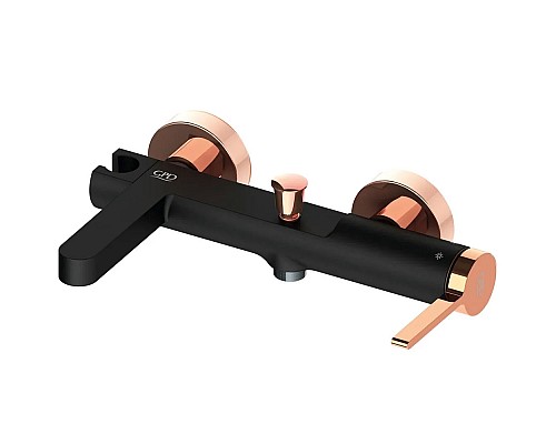 Смеситель для ванны GPD Gildo MBB165-S-R Черный Розовое золото