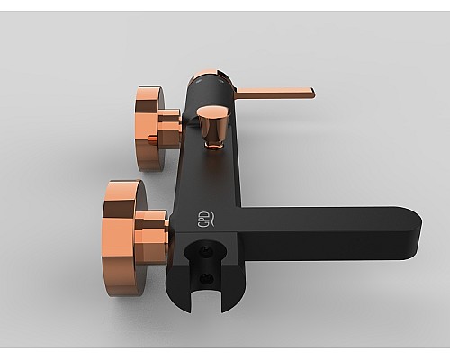 Смеситель для ванны GPD Gildo MBB165-S-R Черный Розовое золото