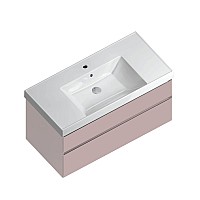 Тумба под раковину Kerama Marazzi CUBO подвесная с ящиками 100, Мальва матовая