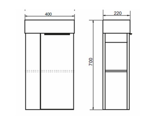 Тумба с раковиной Comforty Матэ 40 00-00000833 подвесная Дуб дымчатый