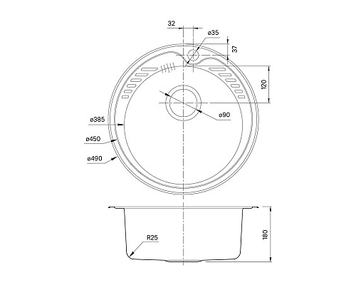 Мойка кухонная из нержавеющей стали IDDIS Suno SUN49P0i77