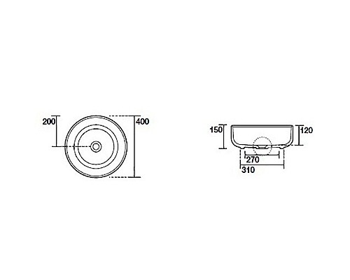 Раковина-чаша Kerasan Nolita 40 534481 Nocciola