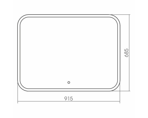 Зеркало Grossman Comfort 90 690680 с подсветкой с сенсорным выключателем