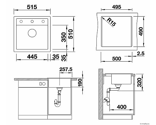 Кухонная мойка Blanco Dalago 5 518529 Кофе