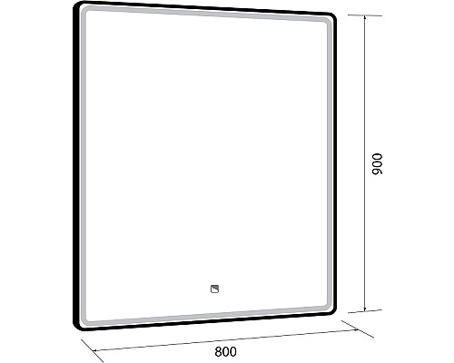 Зеркало Dreja Point 80 99.9029 с подсветкой Белый с сенсорным выключателем