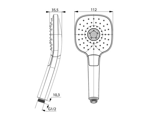 Лейка для душа IDDIS Sena SEN3F00i18