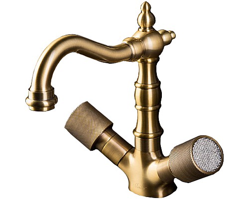 Смеситель для раковины Boheme Royal Cristal 312-Royal Бронза