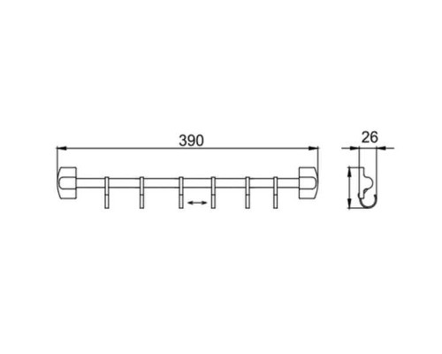 Вешалка для полотенец Frap F209-6 Хром
