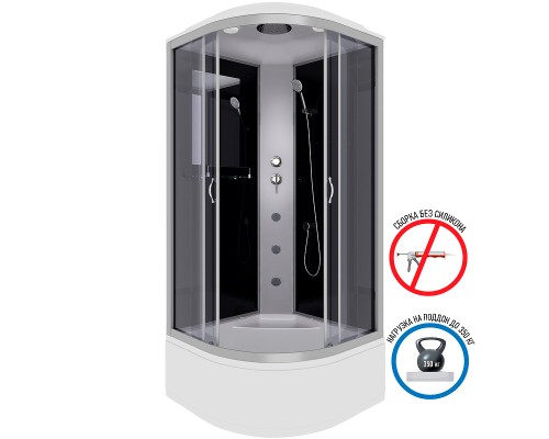 Душевая кабина Niagara Classic 100x100 NG-2509-14G с гидромассажем