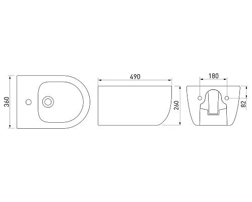 Биде BERGES EGO подвесное керамика