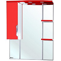 Зеркало со шкафом Bellezza Лагуна 85 L 4612114002038 с подсветкой L Красное Белое