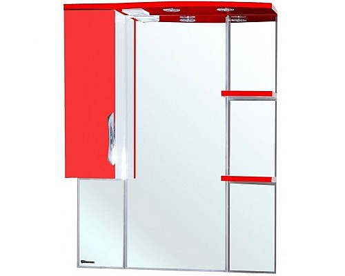 Зеркало со шкафом Bellezza Лагуна 85 L 4612114002038 с подсветкой L Красное Белое