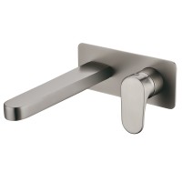 Смеситель для умывальника из стены Boheme Spectre Nickel Brush