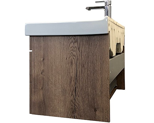 Тумба с раковиной Comforty Никосия 80П 00-00008856 подвесная Дуб темный