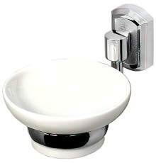 Мыльница WasserKRAFT Хром Белая