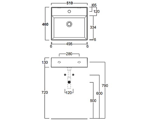 Раковина Simas Top E Lavabi D Arredo 51 AG51 bi*1 Белая