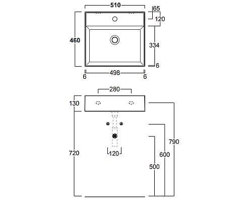 Раковина Simas Top E Lavabi D Arredo 51 AG51 bi*1 Белая