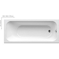 Акриловая ванна Ravak CHROME C741000000 170х75 белая
