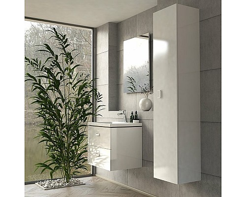 Шкаф пенал Ravak Comfort 35 X000001383 подвесной Белый глянец