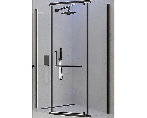 Душевой уголок Veconi Rovigo RV-36B 100x100 RV36B-100-01-C5 Черный матовый