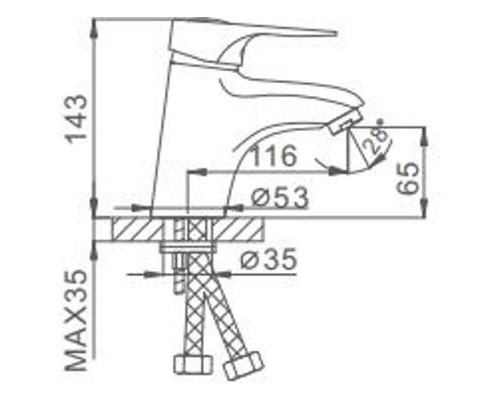 Смеситель для раковины Frap H04 F1004 Хром